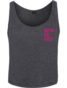 MT Ladies Ladies Waiting For Friday Box Tank Charcoal