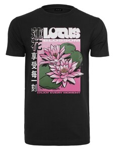MT Men Black T-shirt with lotus flower