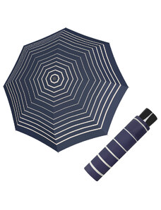 Doppler Mini Fiber TIMELESS BLUE - dámsky skladací dáždnik prúžky