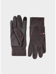 4F Unisex pleteninové rukavice Touch Screen - šedé