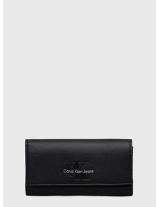 Peňaženka Calvin Klein Jeans dámsky,čierna farba,K60K611484