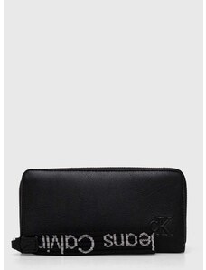 Peňaženka Calvin Klein Jeans dámsky,čierna farba,K60K611498