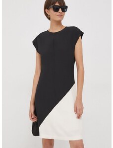 Šaty Tommy Hilfiger čierna farba,mini,rovný strih,WW0WW41010