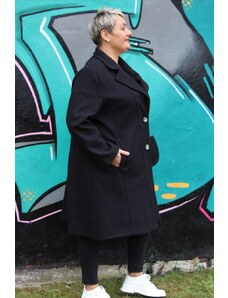 Francúzsko Klasický kabát pre moletky - čierny