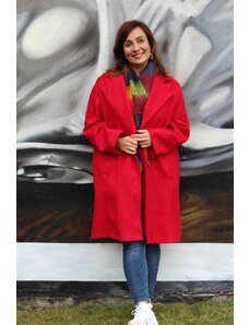 Francúzsko Klasický kabát pre moletky - červený