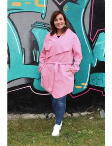 Poľsko Ružový kabátik s opaskom
