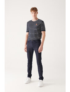 Avva Pánske džínsové nohavice v námorníckej modrej Berlin Jean Nohavice Oplachovateľné Slim Fit Slim Fit