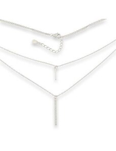 MIRROR strieborný náhrdelník NZB109025