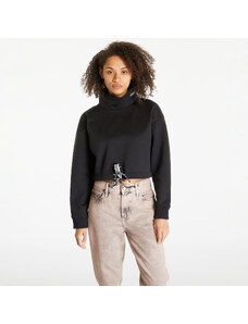 Dámska mikina Calvin Klein Jeans Cropped Logo Tape Sweatshirt Black