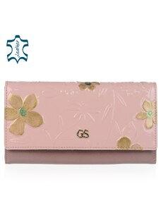 GROSSO Ružová peňaženka s kvetmi PN26