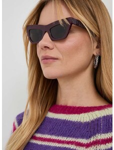 Slnečné okuliare Burberry dámske, fialová farba