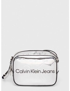 Kabelka Calvin Klein Jeans strieborná farba,K60K611858