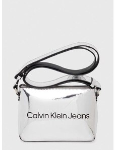 Kabelka Calvin Klein Jeans strieborná farba,K60K611862