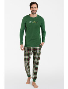 Italian Fashion Pánske pyžamo Seward mega soft zelené, Farba zelená
