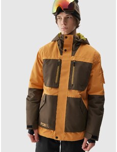 4F Pánska snowboardová bunda s membránou 15000 - oranžová