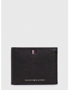 Kožená peňaženka Tommy Hilfiger pánsky,čierna farba,AM0AM11854