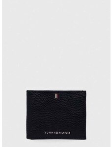 Kožená peňaženka Tommy Hilfiger pánsky,tmavomodrá farba,AM0AM11854