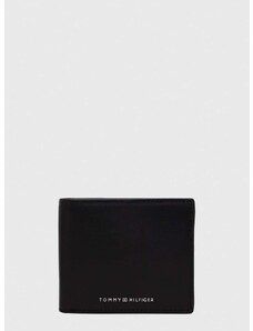 Kožená peňaženka Tommy Hilfiger pánsky,čierna farba,AM0AM11871