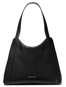 Michael Kors Rosemary Large Pebbled Leather Shoulder Bag Black