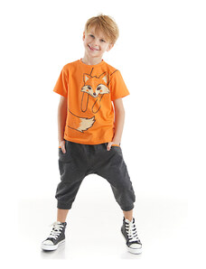 Denokids Chlapčenské tričko Capri Shorts Orange Fox
