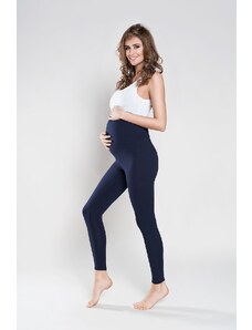 Italian Fashion Long Maternity Leggings, Third Trimester - Dark Blue