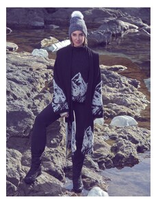 Koton Şahika Ercümen X - horský vzorovaný pletený sveter s vysokým výstrihom