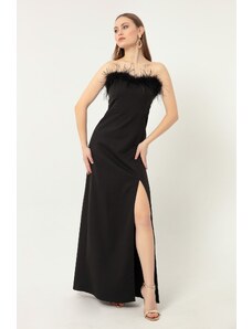 Lafaba Dámske čierne večerné šaty & plesové šaty s detailom Otrish