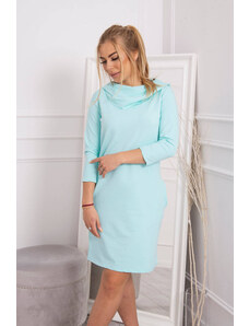 K-Fashion Šaty s kapucňou a vreckami mint