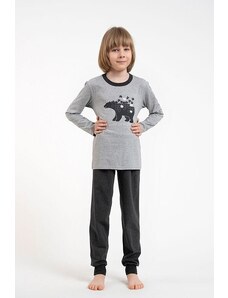 Italian Fashion Chlapčenské pyžamo Moret sivé s medveďom