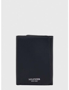 Kožená peňaženka Tommy Hilfiger pánsky,tmavomodrá farba,AM0AM12264