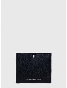 Kožená peňaženka Tommy Hilfiger pánsky, tmavomodrá farba, AM0AM11855