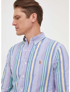 Bavlnená košeľa Polo Ralph Lauren pánska,slim,s golierom button-down,710928925