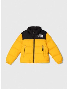 Detská páperová bunda The North Face 1996 RETRO NUPTSE JACKET žltá farba