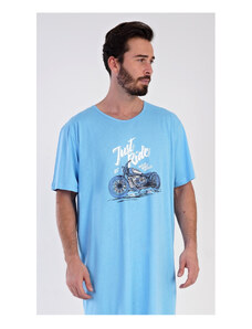Cool Comics Pánska nočná košeľa s krátkym rukávom Samuel, farba světle modrá, 100% bavlna