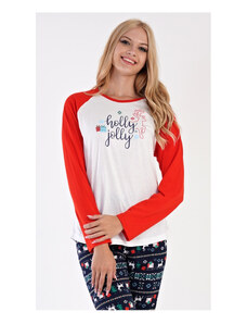 Vienetta Secret Dámske pyžamo dlhé Vianočný darček, farba bílá, 100% bavlna