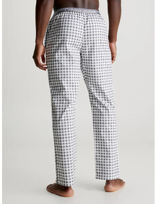 Pánske pyžamové nohavice 000NM2180EGC3 biela šedá vzor - Calvin Klein