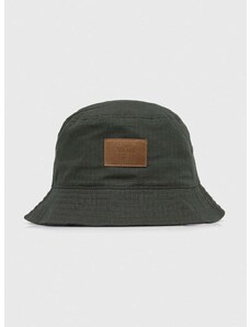 Bavlnený klobúk Vans zelená farba, bavlnený