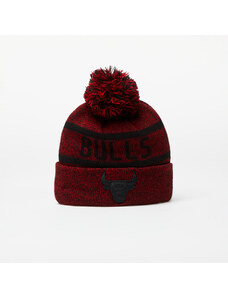 Čiapka New Era Chicago Bulls Jake Bobble Knit Beanie Hat Cardinal/ Black