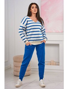 Kesi Sweater set Striped sweatshirt + Trousers cornflower blue