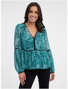 Orsay Turquoise women's patterned blouse - Women's