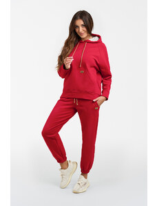 Italian Fashion Women's Viva Long Sleeve Sweatshirt - Crimson