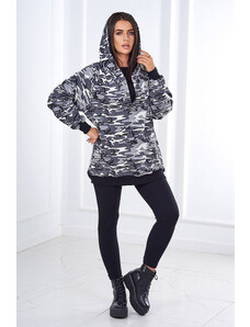 Kesi 3-Piece Moor Set Sweatshirt, Top & Leggings Grey + Black