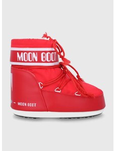 Snehule Moon Boot Classic Low 2 červená farba
