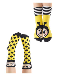 Denokids Sada 2 dievčenských ponožiek Arı Yellow Black