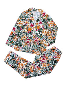Dámske pyžamo 175/061 oranžovofialové kvety - Karol