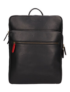 Kožený batoh na notebook Mustang Sevila - čierna