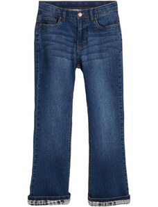 bonprix Termo dievčenské džínsy, strečové, BOOTCUT, farba modrá, rozm. 158