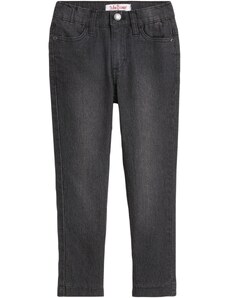 bonprix Dievčenské termo džínsy s džersejovou podšívkou, farba šedá