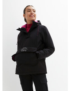 bonprix Funkčná lyžiarska bunda s flísovou podšívkou, oversized, farba čierna