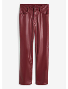 bonprix Koženkové nohavice, skrátené, farba červená, rozm. 36